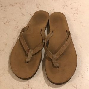 Rainbow flip flops size 10